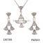 Zircon Jewelry Set&Zircon Silver Necklace/Earring Set Made With Gemstone Jewelry Elements