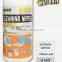 LCD cleaner, screen wet wipe cleaner, in tube canister pack