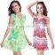 High-grade printing beach skirt 2016 high elastic breathable mesh dresses V fashion Princess Dress spot
