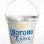 Standard galvainzed metal ice bucket for bar