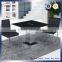 Modern Design Home Furniture Dining Table Glass Top Metal Legs