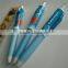 Hot sale promotional advertising plastic 0.5mm clip gel ink pen