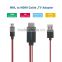 MHL Micro USB to HD MI 1080P HDTV Cable Adapter for Samsung Galaxy S5 Note3 New