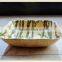 Rippled-Edge Bamboo Mixing Bowl with Printing Bamboo Images