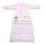 Children's 100% cotton baby sleeping bag detachable sleeve and detachable cotton fillings quilt for four seasons pink color