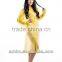 Waterproof yellow pvc polyester pvc rubber rain poncho