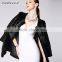 hot sale women black whole mink pelt long fur coat for winter