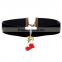 Luxury jewelry cheap wholesale amazon garland pendant necklace leather choker christmas