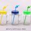 2014 new design mason jar glass jam jar with handle