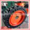 Superior quality china solid tire press mac factory price 10x16.533x10-16 tractor tire skid steer solid tires with long warranty