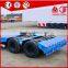 Heavy duty tri-axle 60 ton low flatbed semi trailer/ low bed truck trailer for excavator transportation