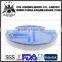 Customized blue enamel plate with rolled rim