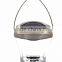 12pk 3-in-1 Stainless Steel Glass Lens Solar Garden Lawn LED Path Light