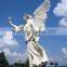 Cheap white marble stone angel female garden angel statue
