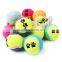 Double color rubber pet toy ball no stretch footprint pet tennis pet ball 6CM dog toy tennis