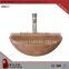 Top quality beat sale red granite marble hair wash basin