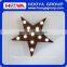 marquee light with five-pointed star shape with different colours