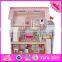 2017 New products lovely children wooden dollhouse kits W06A100