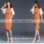 2016 new design elegant hight waist puff sleeve slim dresses for weman evening party casual woman dress