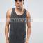 2017 Competitive New Design Custom Green Color Gym Wear Comfortable 65% cotton 35% polyester Fashion Men's Gym Tank Tops