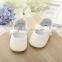 wholesale soft sole baby leather shoes yellow lace bow kids shoes baby