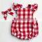 Boutique Newborn Baby Clothes Baby Cotton Sleeveless Bodysuit Toddler Girls Polka Dot Romper