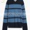 Stripe Crewneck Long Sleeve Pattern Knitted Sweater Pullover For Men