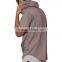 high quality custom 100% cotton plain curved hem hoodie with double pockets