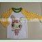 Wholesale children clothes girls boutique clothes rabbit appliqued design T- shirt