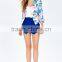 New Arrival Autumn Winter 3/4 sleeve floral print fashion jacket for wholesale 2017