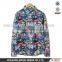 2016 Cartoon printed men denim casual shirt