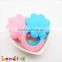 Food Grade Non Toxic Flower Baby Chewing Teether Silicone Teething Ring