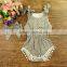 Wholesale grey spot infant outfit baby pom pom romper M6082511