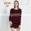 2015 New Design Long Style Striped Pattern Cashmere Sweater Knitwear