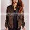 custom luxe khaki wool bomber jacket winter wholesale low price OEM