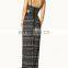 CHEFON Maxi cutting aztec print dress