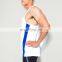 fitness men casual singlet with blue side panel