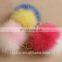 Factory wholesale bushy and soft fox fur pompon pom pom ball key chain
