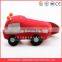 Red plush toy fire engine truck