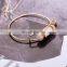 Wholesale natural agate chip stone Crystal act the role six Anglecylindrical simple fashion adjust bracelet
