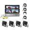 Hot sale 1080P AHD 360 degree 7 inch quad split monitor security CCTV camera rearview parking system