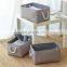 2020 Best Selling Gray Cotton Hemp Children's Toys Folding Cloth Foldable Portable Storage Box