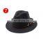 12colors Cheap Wholesale Braid Shape Leather Decor Cotton Felt Fedora Hat Jazz Hat