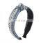 Beaded Knot Head Bands Women's Hair Accessories Fashion Hairbands Blue Gold Rhinestone
