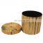 RTS hot sell wood like carton printing polyester folding stool for kids children storage ottoman round chair in living room