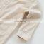 Full Sleeve Legs Rib Newborn Baby Snap Romper Organic Cotton