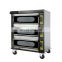 Stainless steel smart control 3 decks 6 trays commercial electric baking oven