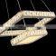 Popular Square Ring Hanging Luminaire crystal pendant lamp for Dining Room