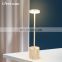 usb rechargeable cordless luxury marble table lamps
