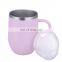 BPA free 14oz vacuum mug stainless steel mug egg shaped with lid
